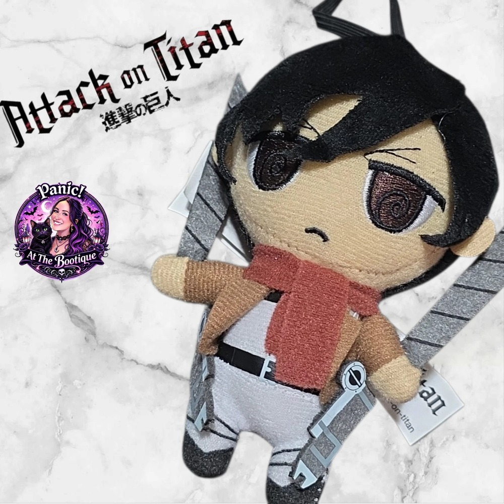 Attack On Titan Mikasa Ackerman Plush Keychain Official Funimation Anime Chibi
